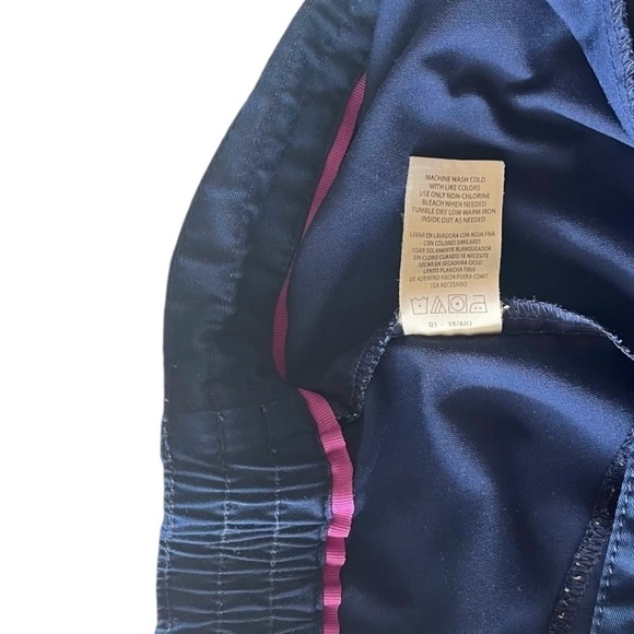 Purple Label medical pants rich blue elastic waist split ends pockets Women M - Picture 14 of 14